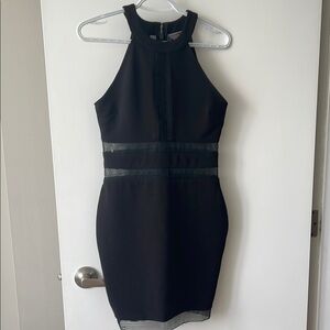 Lipsy London Black Halter Midi Dress